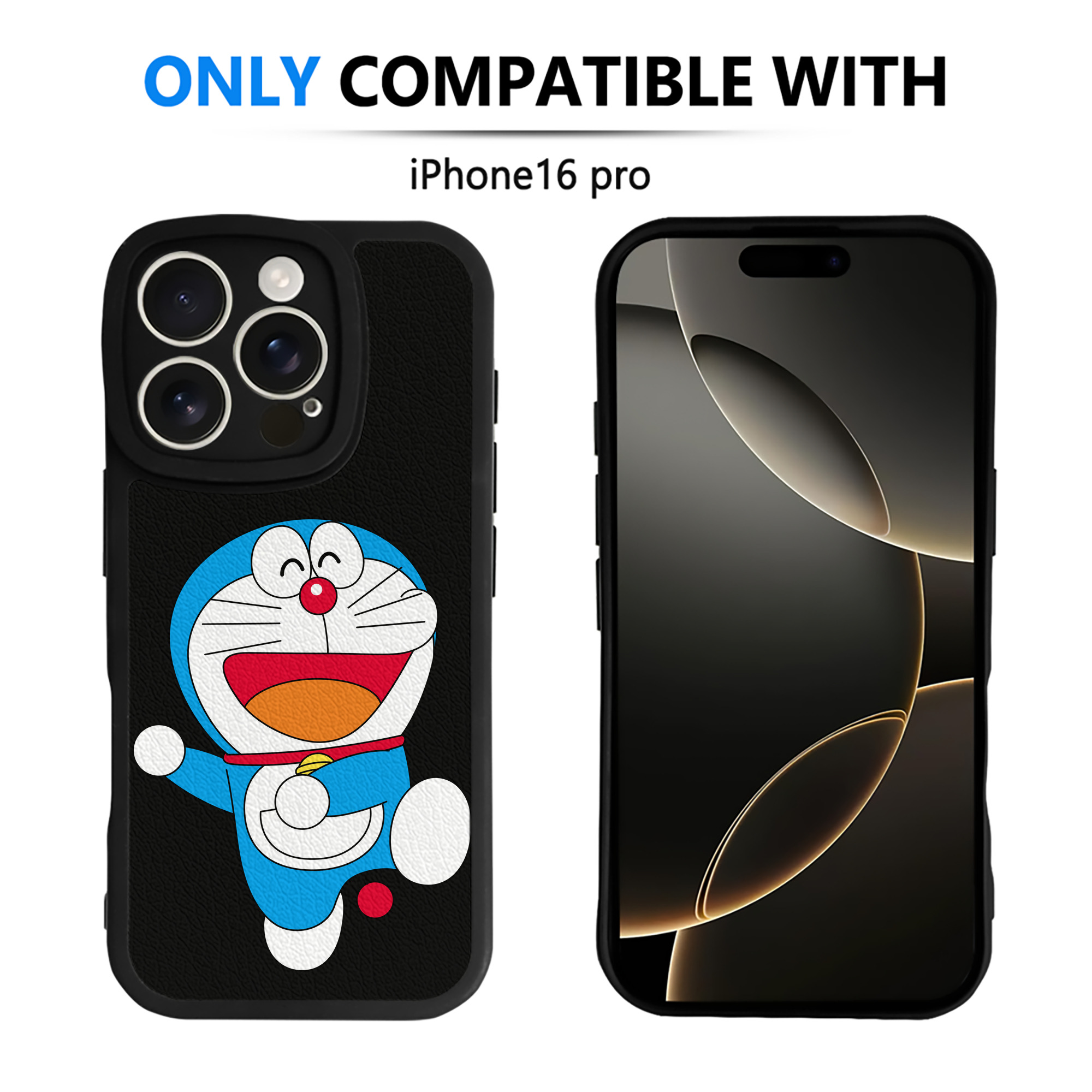 （画像用） ドラえもん Doraemon 【iPhone 16シリーズ対応】シリコンスマホケース（レザー調） 材質：シリコン